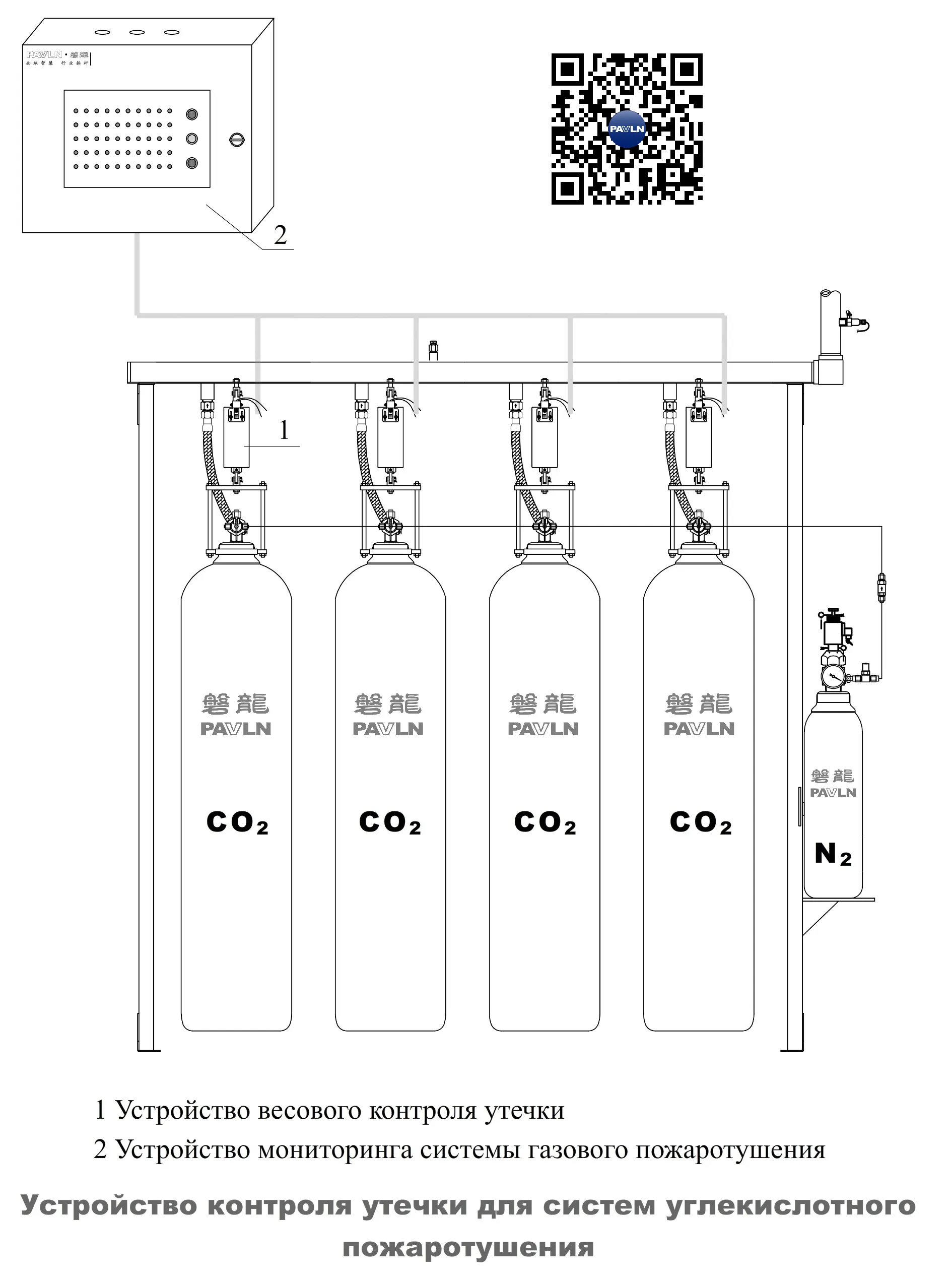 Устройство контроля утечки для систем углекислотного пожаротушения Устройство контроля утечки для систем углекислотного пожаротушения