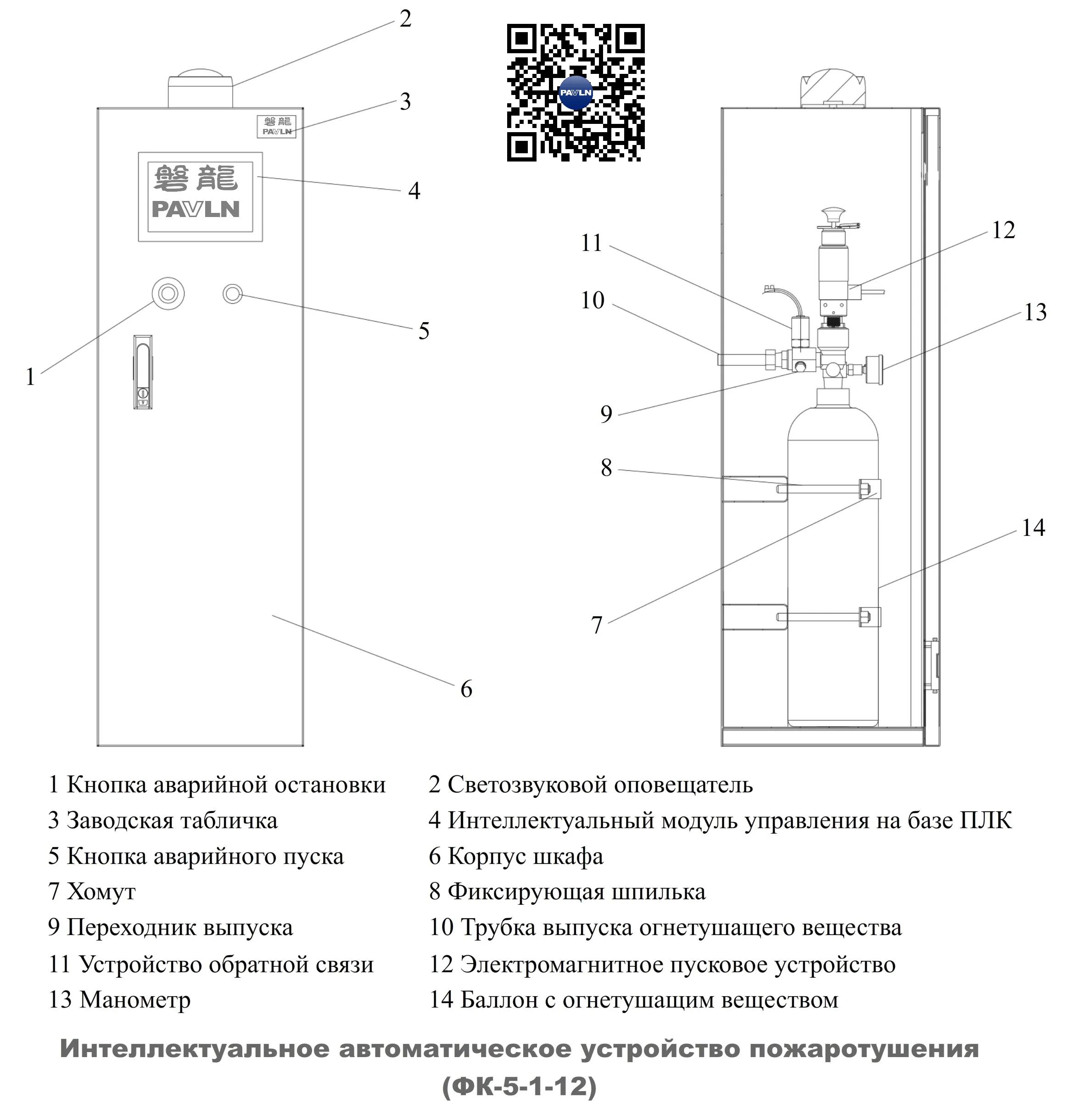 Интеллектуальное автоматическое устройство пожаротушения (ФК-5-1-12) Интеллектуальное автоматическое устройство пожаротушения (ФК-5-1-12)